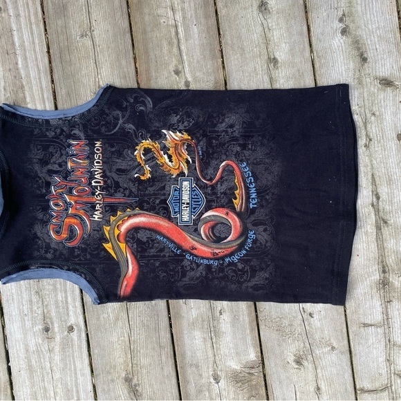 Rare Harley Davidson Dragon Print Shirt Medium - Picture 7 of 7